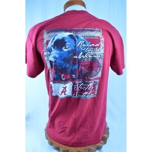 Alabama Crimson Tide T-Shirt Sportsman Dog "Strictly Southern" - Size Large